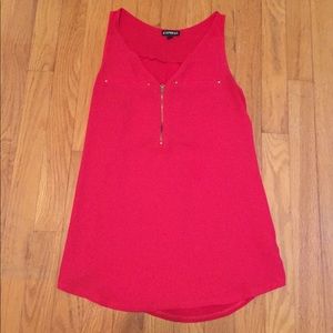 Size small Express dress tank, red